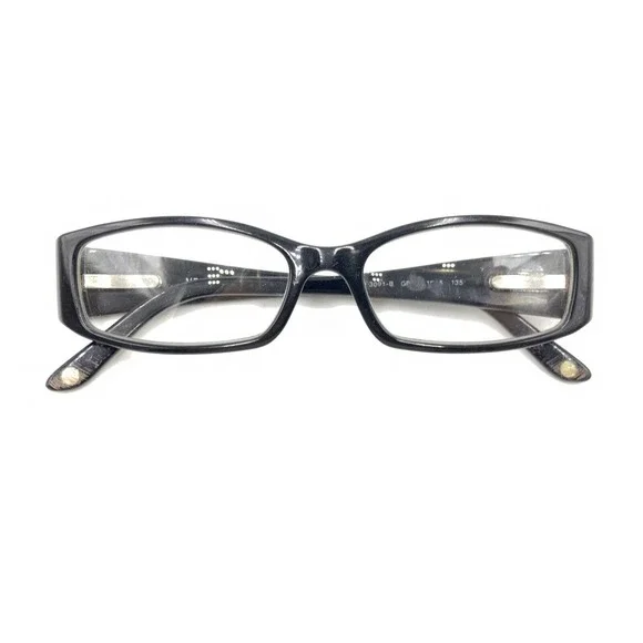Versace MOD 3091-B GB1 Black Crystals Eyeglasses Frames 51-15 135 Italy Designer